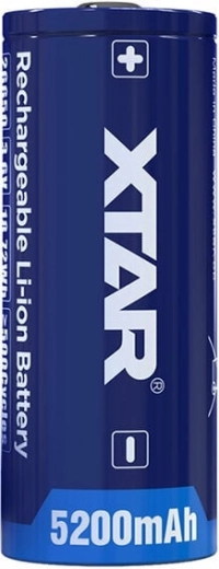 Nabíjecí li-ion baterie XTAR 26650 5200 mAh 3,6 V (button top)