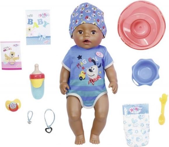 BABY born s kouzelným dudlíkem, černoušek, 43 cm
