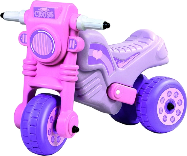 Růžové odrážedlo Cross Motor 1 59 × 38 × 45 cm