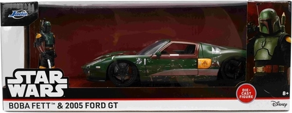 Jada Star Wars Ford GT 2005 v měřítku 1:24 s figurkou Boba Fetta