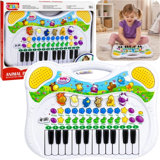 Interaktivní vzdělávací pianinko pro děti se zvuky zvířat a melodiemi