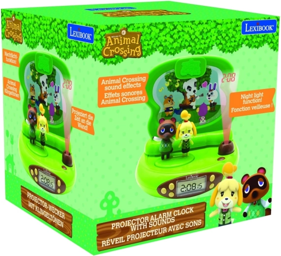 3D budík s projektorem Animal Crossing