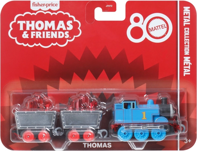 Tomek a přátelé 80. výročí – kovová lokomotiva s 2 vagónky