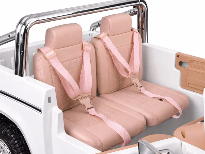 Dvě sedadla s pásy pro bezpečnou jízdu ve dvou