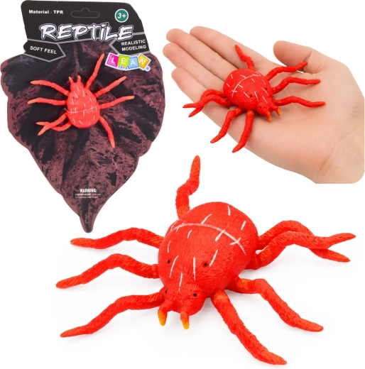 Realistická gumová figurka červený pavouk 12 cm