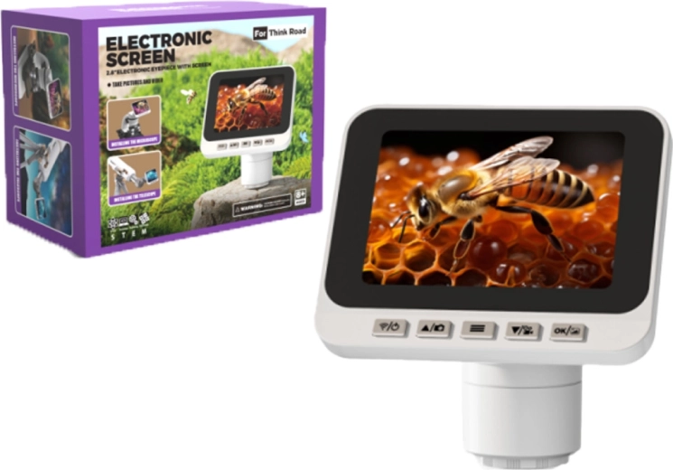 Digitální elektronický okulár s 2,8" LCD a Wi‑Fi pro mikroskopy a teleskopy