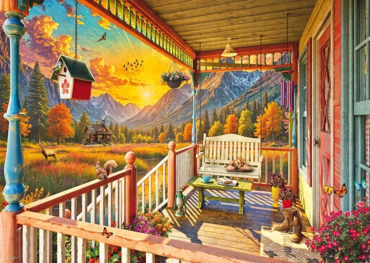 Puzzle Horská veranda 1000 dílků SCHMIDT