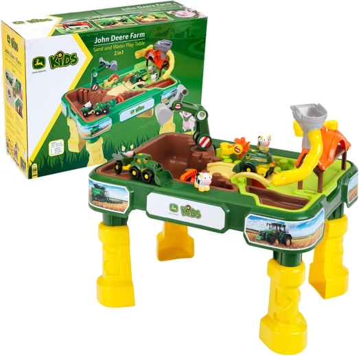 Dětský hrací stolek s pískovištěm John Deere Farma