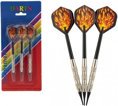 Házecí šipky s plastovým hrotem 15 cm – sada 3 ks