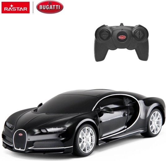 Bugatti Chiron rc auto na dálkové ovládání Rastar 1:24 černé