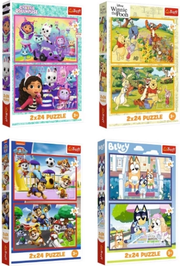 Puzzle 2×24 dílků – různé motivy