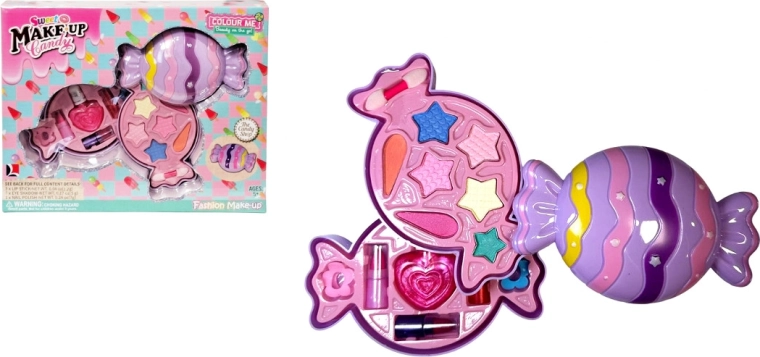 Kosmetická sada pro panenku v paletce ve tvaru bonbonu - 1 kus