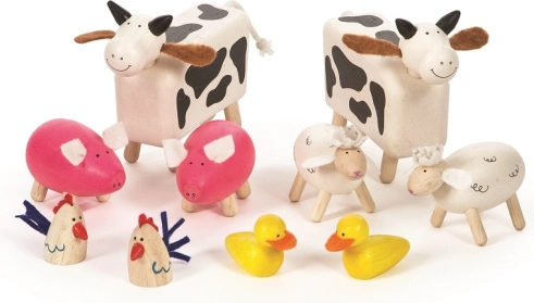 Tidlo farmářská zvířata – dřevěné figurky