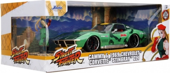 JadA toys street fighter 1969 chevrolet corvette 1:24 s figurkou cammy