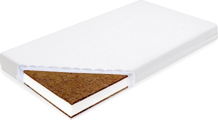 Dětská matrace New Baby Standard 120 × 60 × 11 cm kokos–pěna–kokos bílá