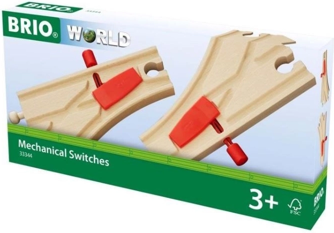 BRIO mechanické výhybky pro dřevěnou vláčkodráhu (2 ks)