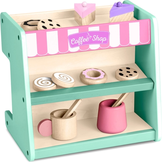 Cukrárna s vystavenými dobrotami