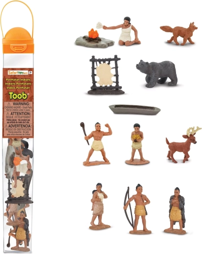 Safari Ltd. Toobs indiáni (Powhatan) – tuba s 12 figurkami