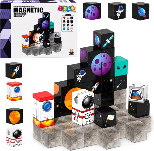 Magnetické kostky s motivem vesmíru 3D (50 dílků)