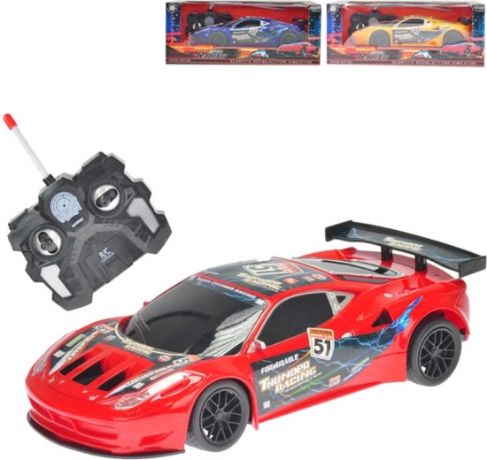RC sportovní auto na dálkové ovládání 27 MHz se světlem 23 cm - 1 kus