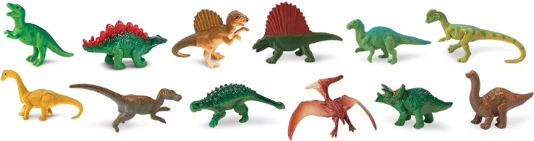 12 detailních mini dinosaurů v jedné tubě