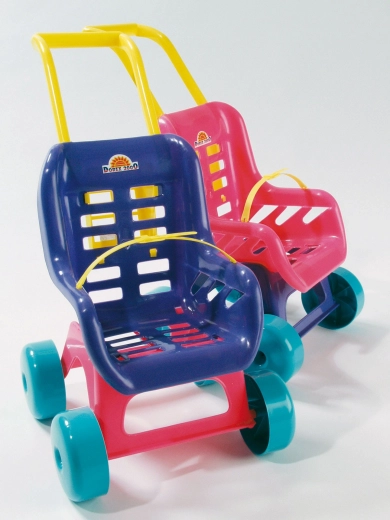 Kočárek pro panenky modrý 48 cm