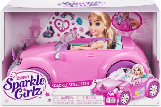 ZURU Sparkle Girlz růžový kabriolet s panenkou 26,5 cm