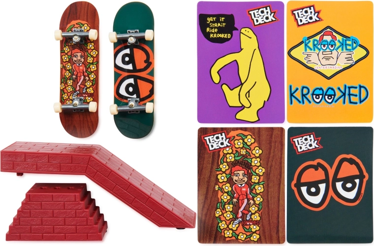 Dvě fingerboardové desky KROOKED