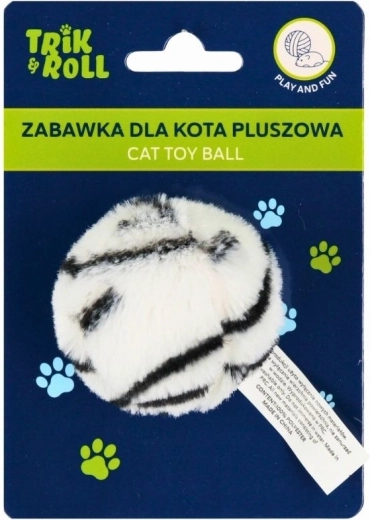 Plyšová hračka pro kočku černobílá