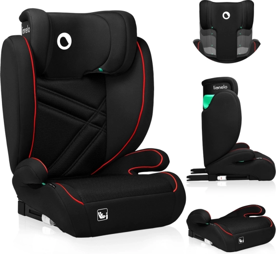 Lionelo Hugo i-Size dětská autosedačka 100–150 cm Sporty Black Red