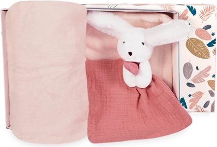 Dárková sada Happy Králíček: Pléd a Růžový Muchláček