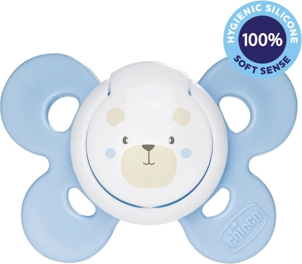 Chicco dudlík Physio Comfort silikon 2–6 měsíců, pro chlapce – medvídek