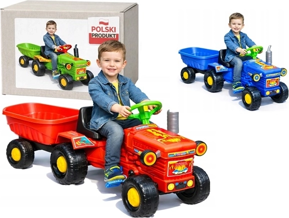 Velký traktor s přívěsem