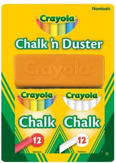 Crayola křída bílá a barevná se stěrkou