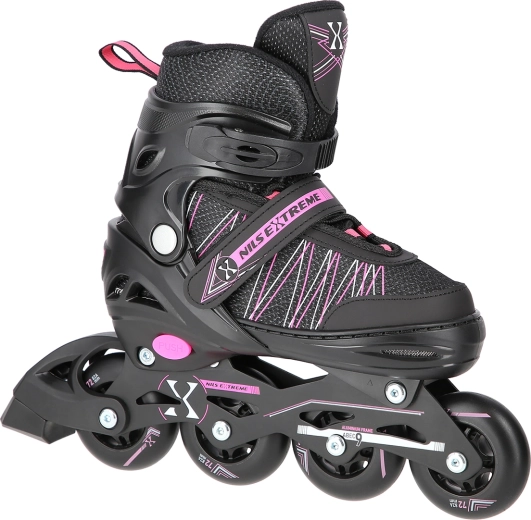 Kolečkové a lední brusle 2v1 NILS Extreme nh11912 a - 1 kus – Růžová (393080-1)