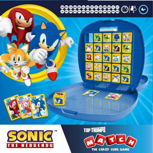 Sonic Top Trumps Match – přenosná logická hra pro děti