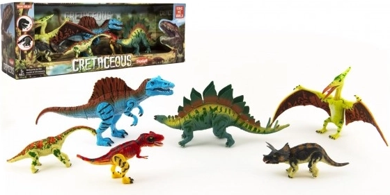 sada dinosauři z křídy 6 ks plastové figurky v krabici