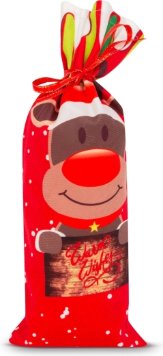Vánoční držák na láhev se stuhou sob