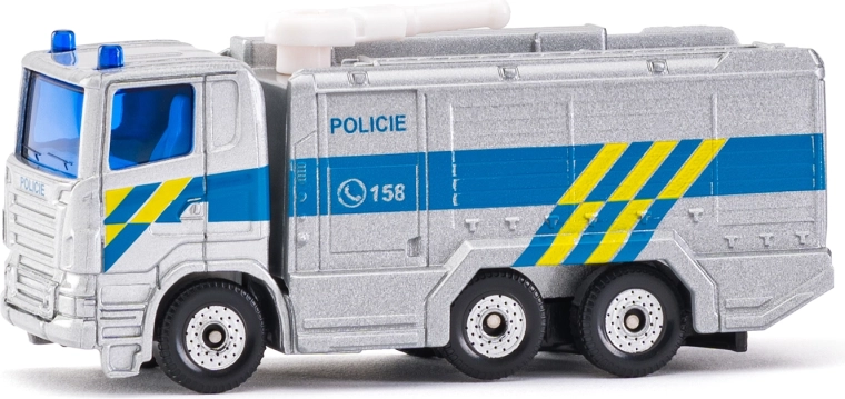 Siku policejní nákladní auto Scania s vodním dělem – česká verze