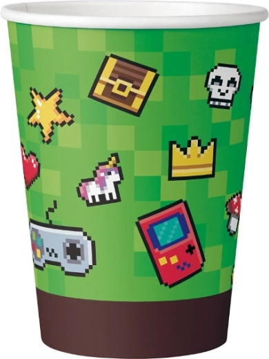 Papírové kelímky Game On 200 ml (balení 6 ks)