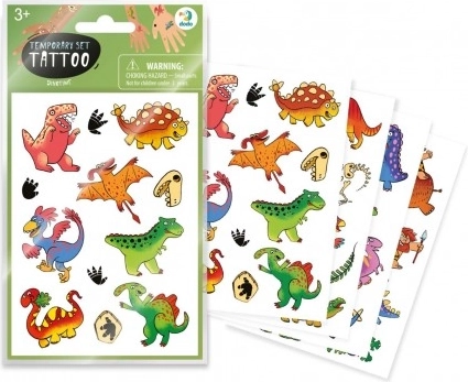 Dočasné tetování Dinosauři, 4 listy