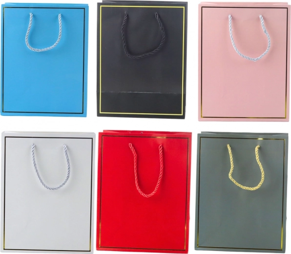 Dárková taška se zlatým rámečkem 23 × 18 × 10 cm