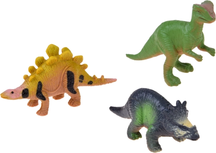 3 dinosauří figurky a svítící samolepky