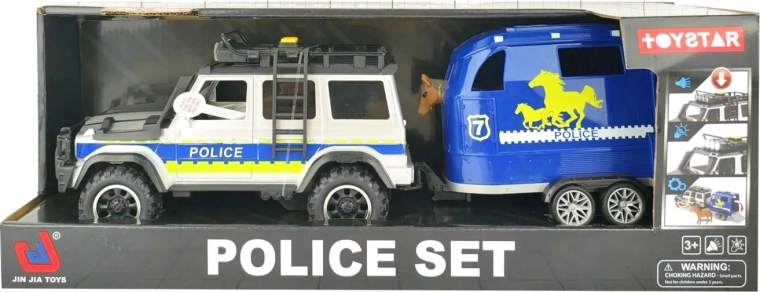 Dětský jeep s přívěsem se světly a zvuky