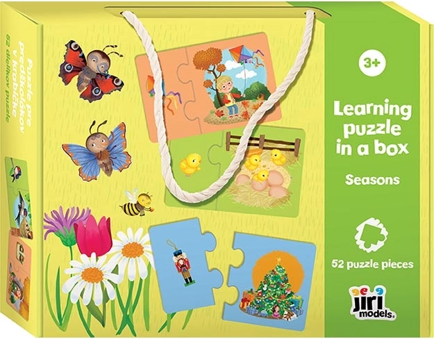 Puzzle pro předškoláky v krabičce roční období