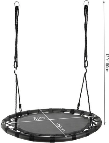 Velký průměr 100 cm pro pohodlné sezení