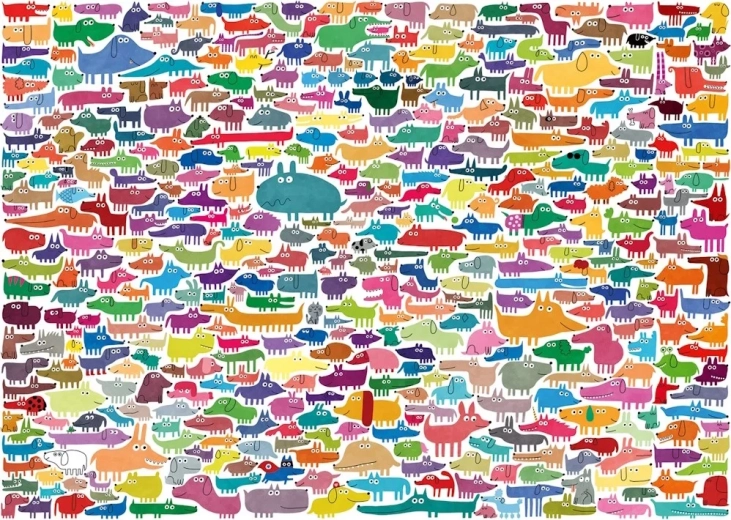 Ravensburger Puzzle 387 psů a 1 kočka XXL 300 dílků