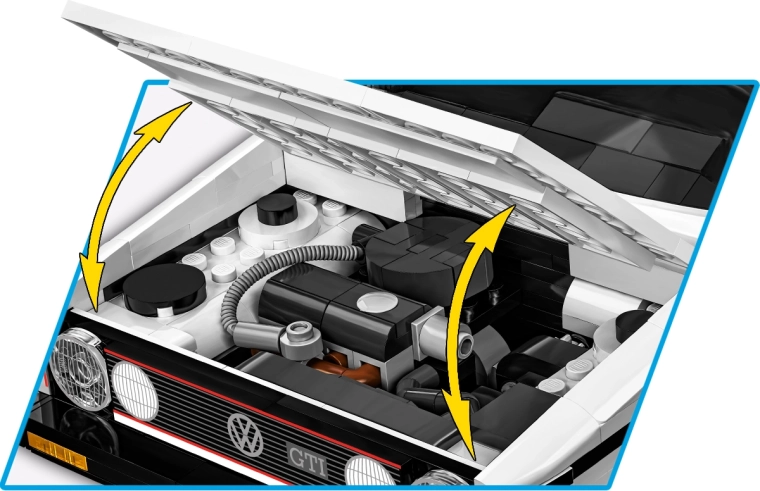 Otevírací části a detailní motor