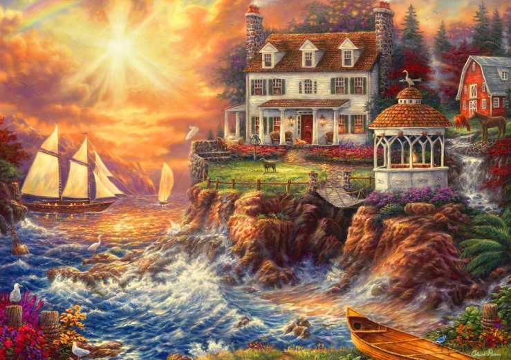 Puzzle Život nad rozbouřeným mořem od BLUEBIRD 1000 dílků