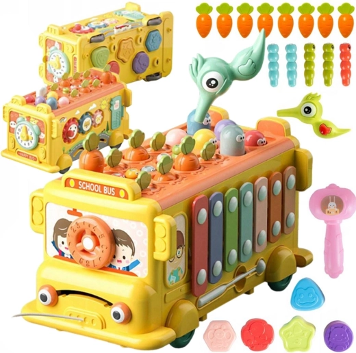 Interaktivní autobus Montessori 6v1 pro děti od 18 měsíců